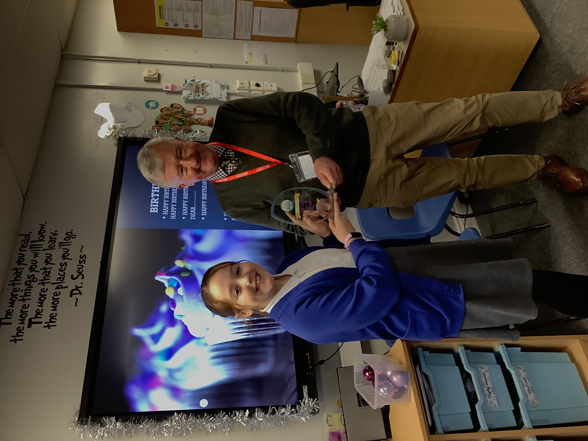 Image of Accepting the Award for Best Kept Village! 