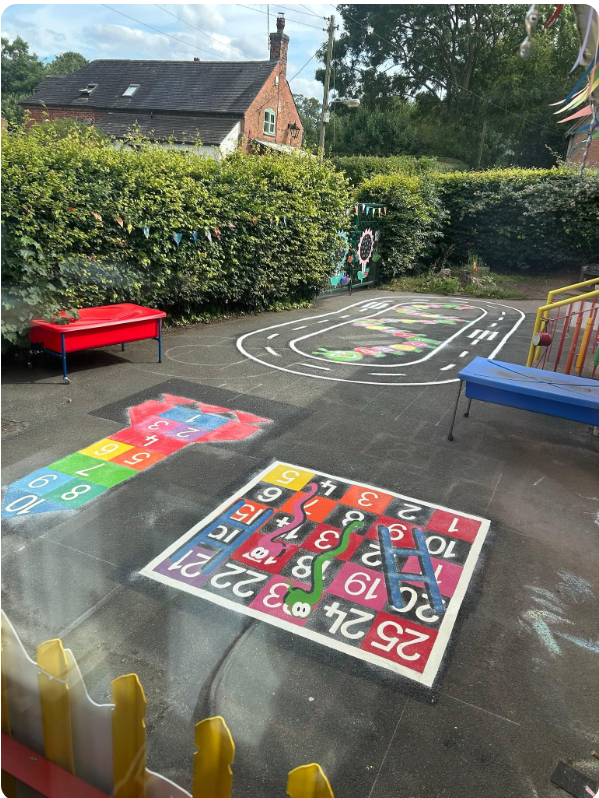 Image of New playground markings — thank you FOMH and our families