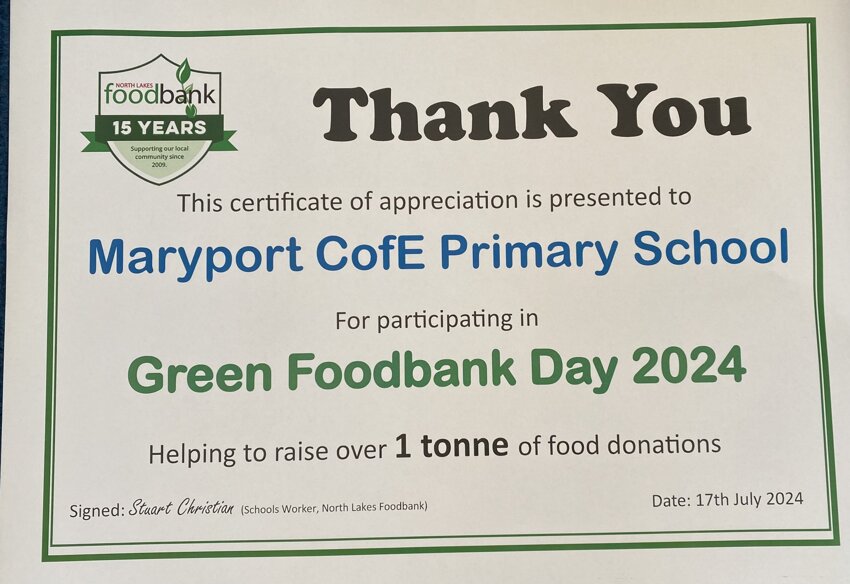 Image of Thank you from the Foodbank