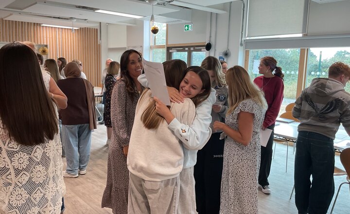 Image of Students celebrate GCSE results day success