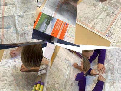 Image of Year 3 and 4, map work