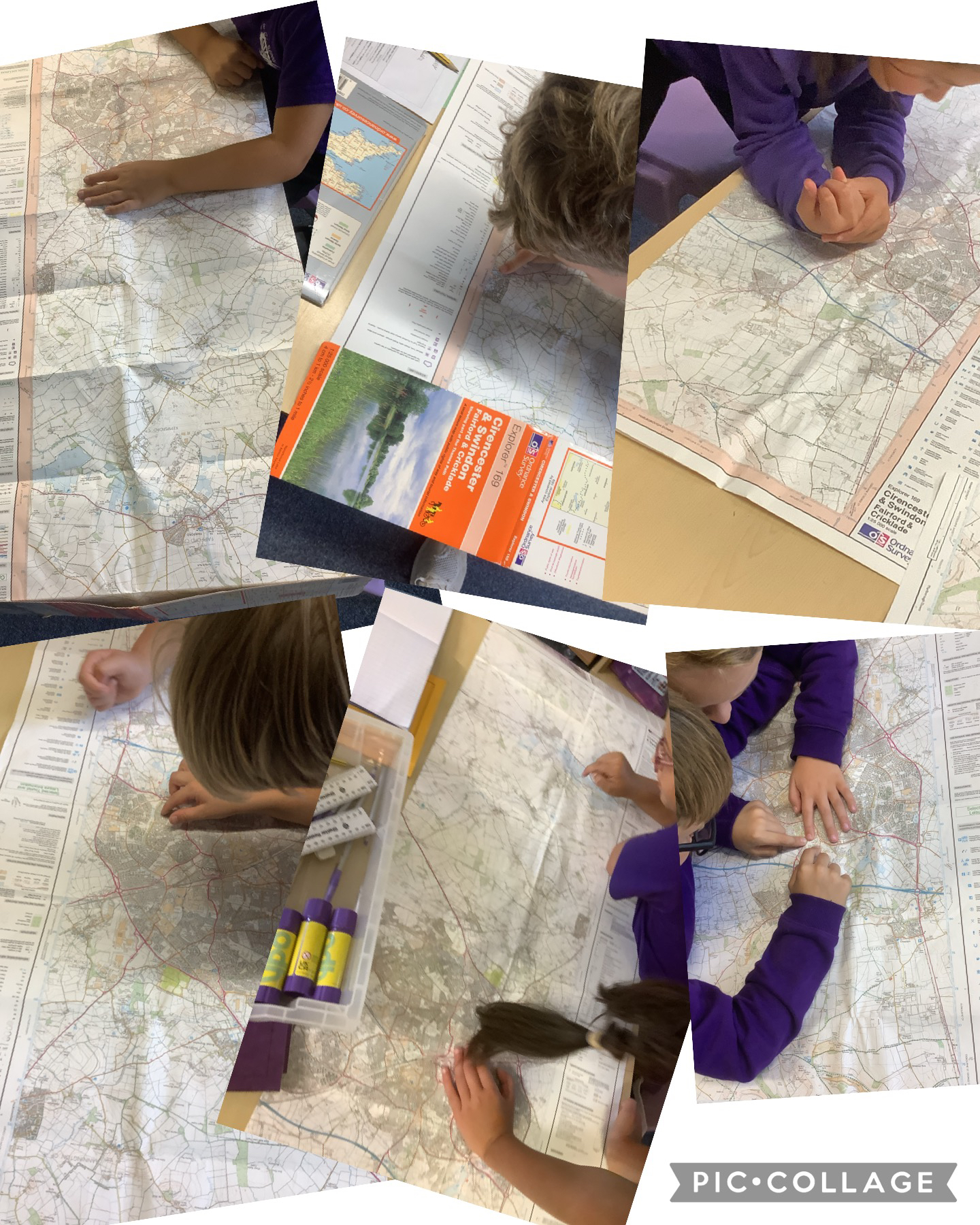 Image of Year 3 and 4, map work