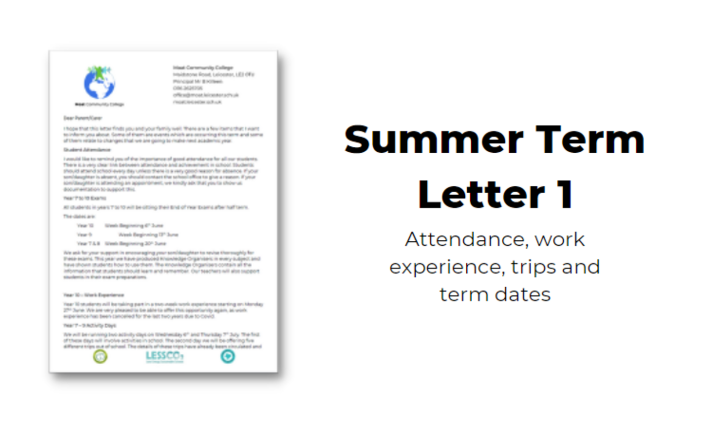 Image of 2022 Summer Term Letter 1