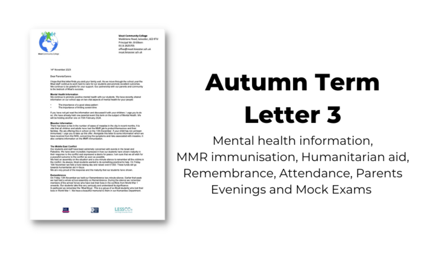 Image of 2023 Autumn Term Letter 3