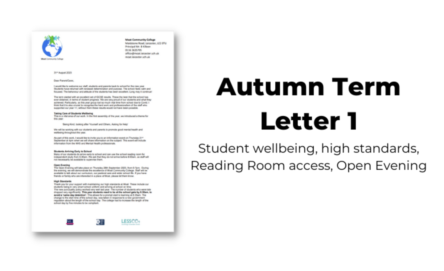 Image of 2023 Autumn Term Letter 1