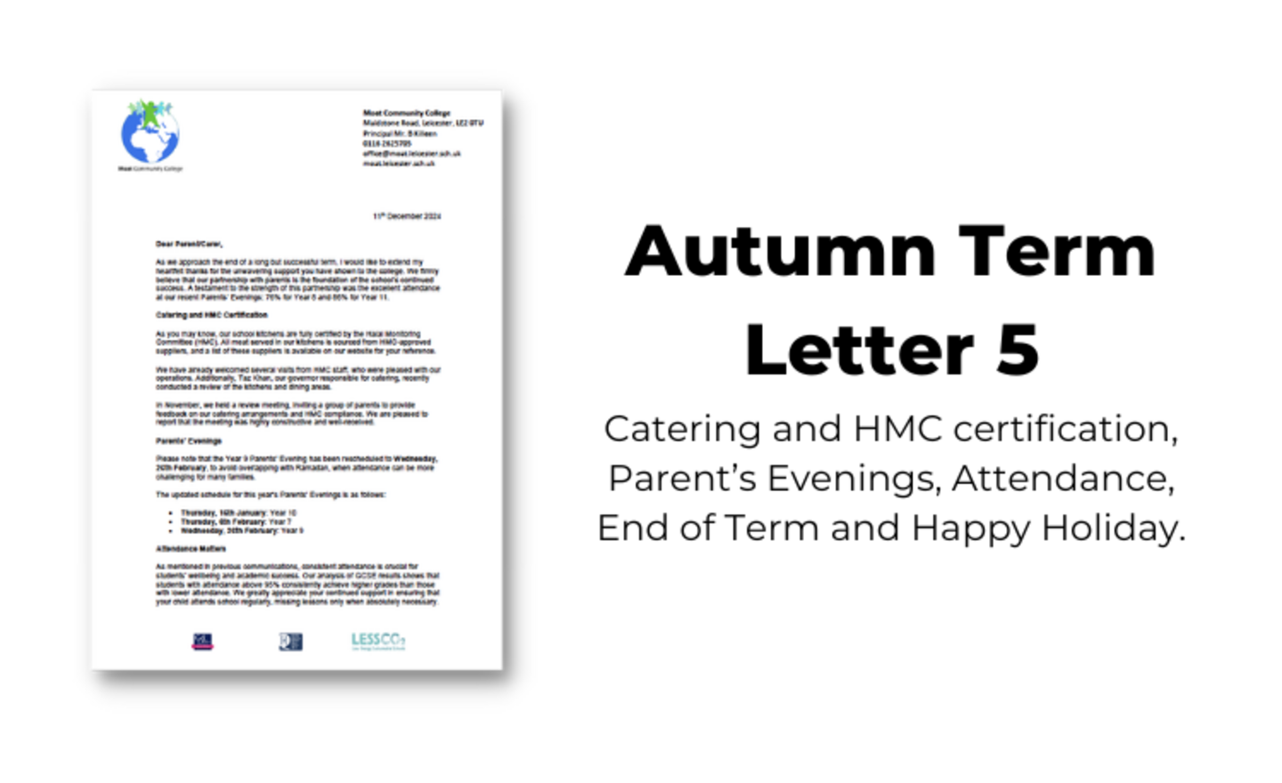 Image of Autumn Term Letter 5 2024