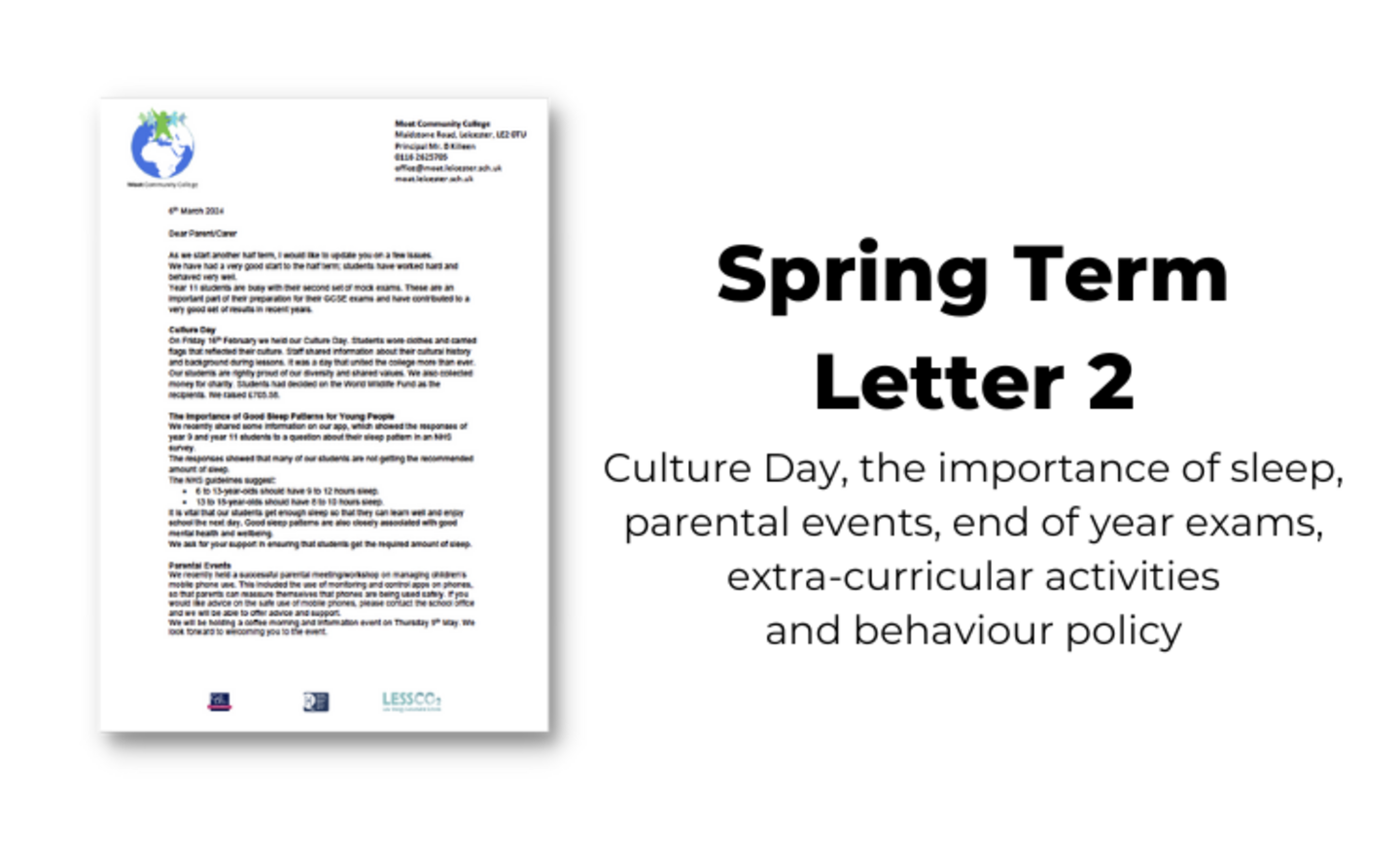 Image of 2024 Spring Term Letter 2