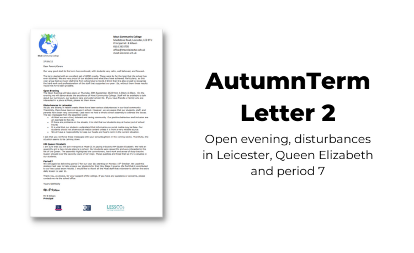 Image of 2022 Autumn Term Letter 2