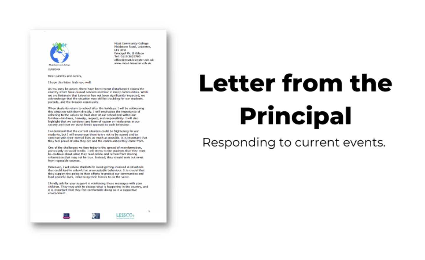 Image of 2024 Letter from the Principal