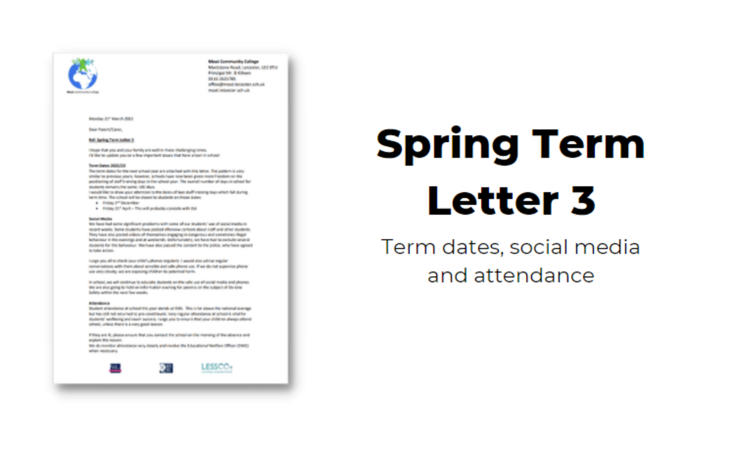 Image of 2022 Spring Term Letter 3