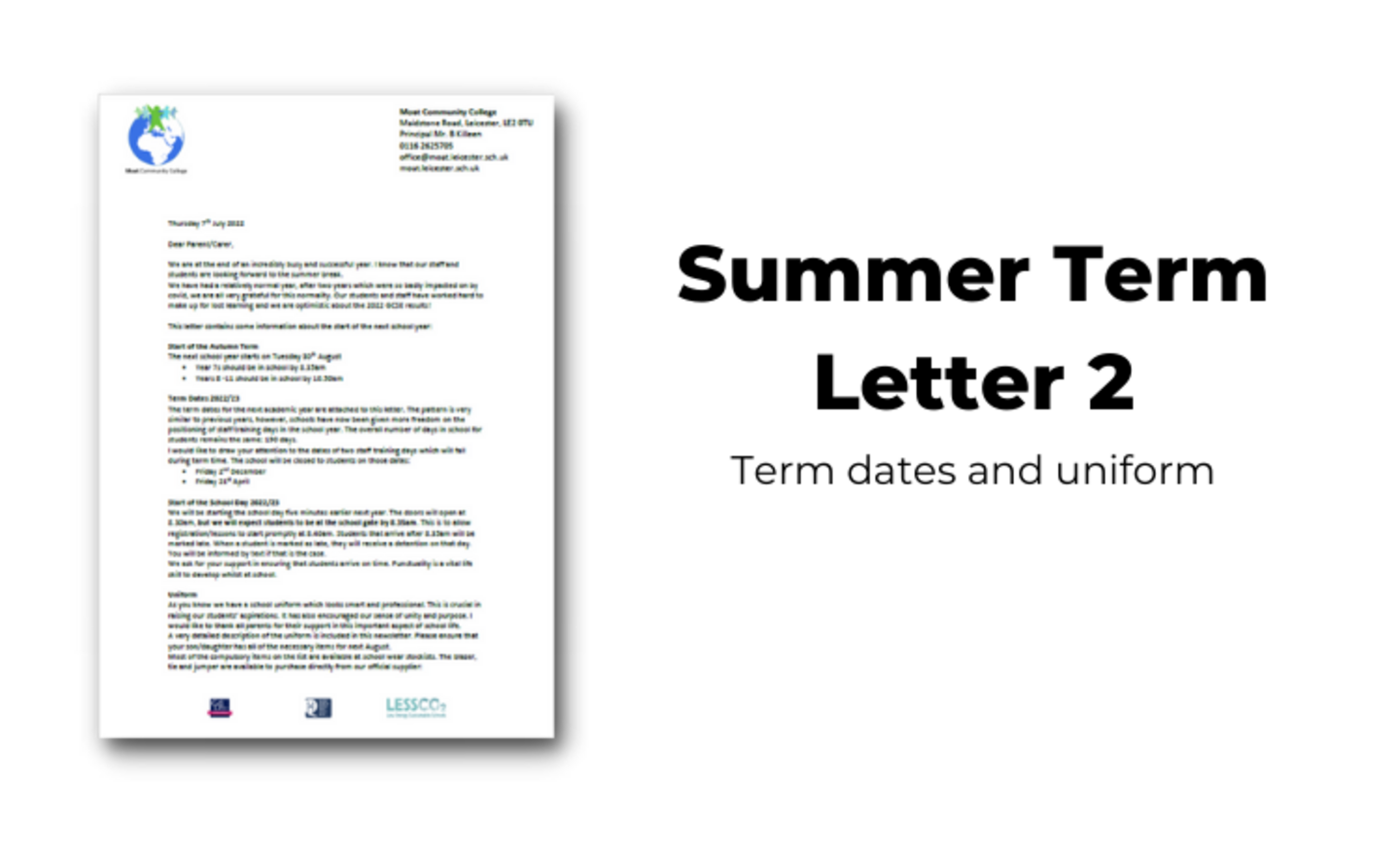 Image of 2022 Summer Term Letter 2