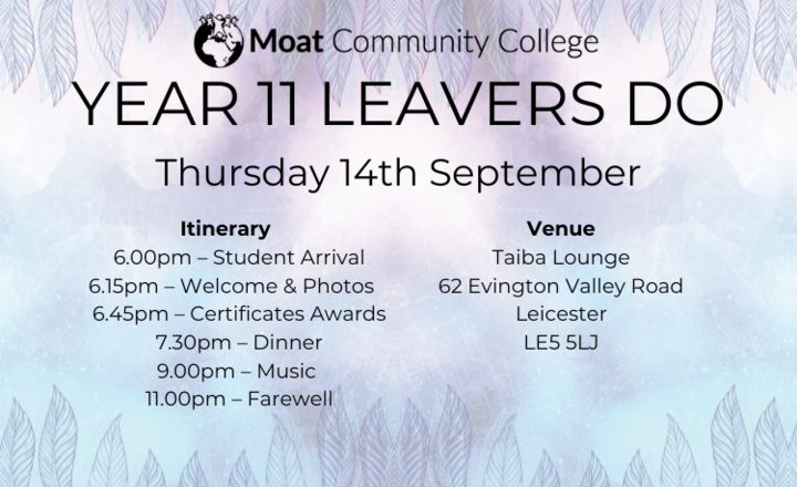 Image of Tickets are selling fast for the Year 11 Leavers Do