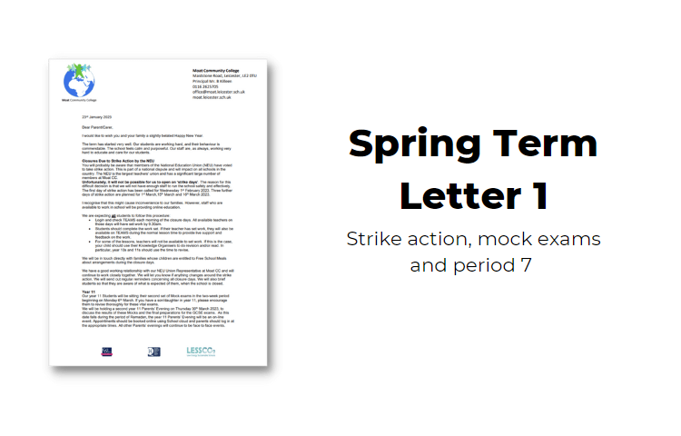 Image of 2023 Spring Term Letter 1