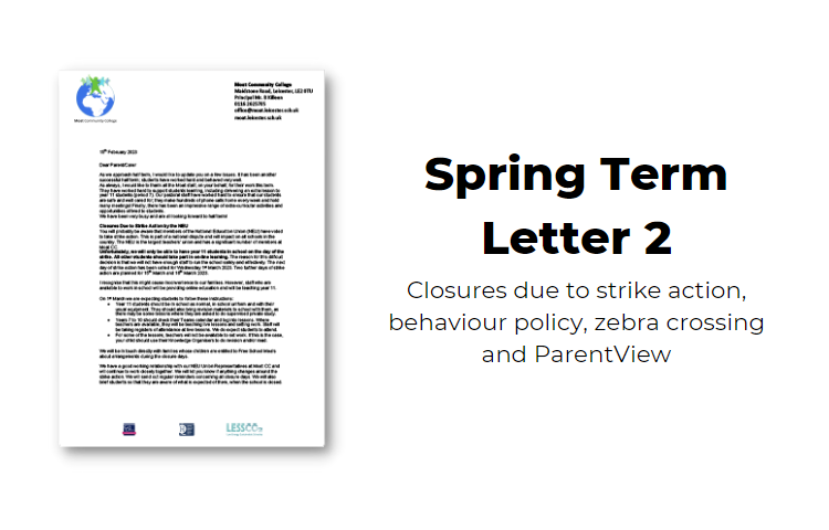 Image of 2023 Spring Term Letter 2