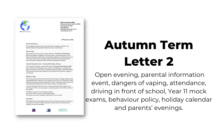 Image of 2025 Autumn Term Letter 2