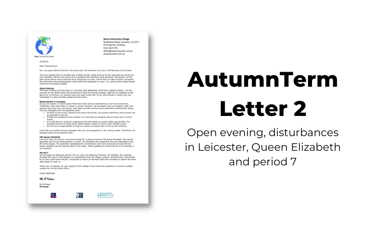 Image of 2022 Autumn Term Letter 2