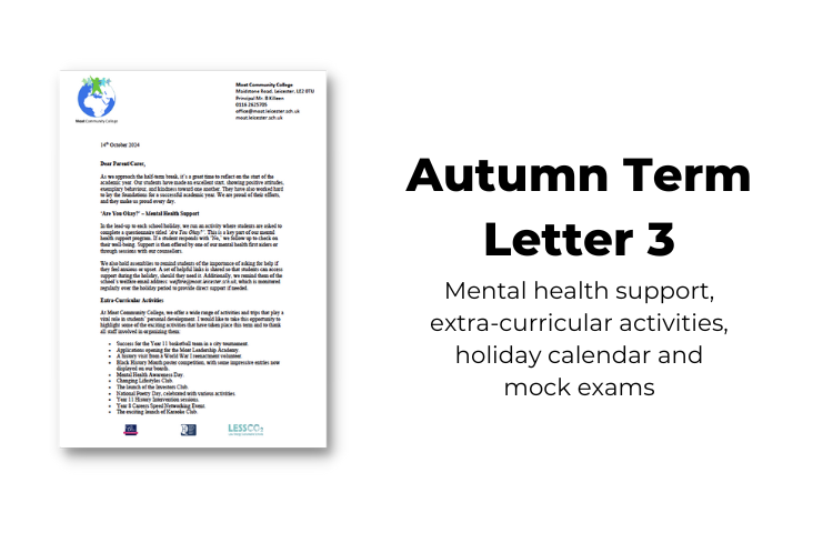 Image of Autumn Term Letter 3 October 2024