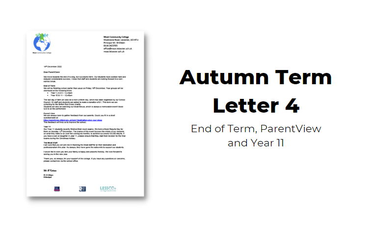 Image of 2023 Autumn Term Letter 4