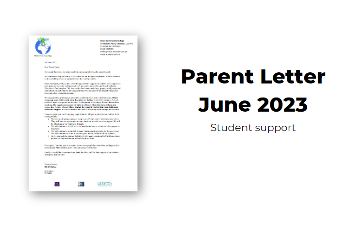 Image of 2023 Letter to parents 16th June