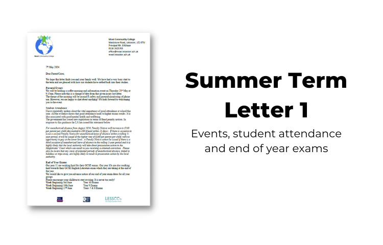 Image of Summer Term Letter 1 2024