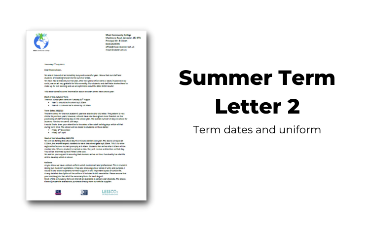 Image of 2022 Summer Term Letter 2