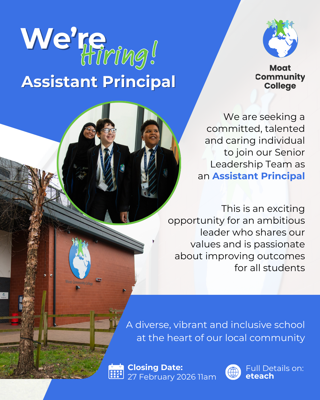 Image of We're Hiring! Assistant Principal.
