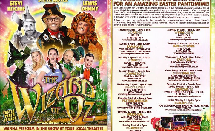 Image of Wizard of Oz Easter Pantomime 6th April