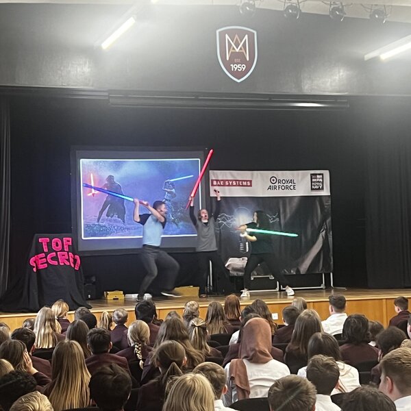 Image of Year 7 students had a BAE roadshow this afternoon