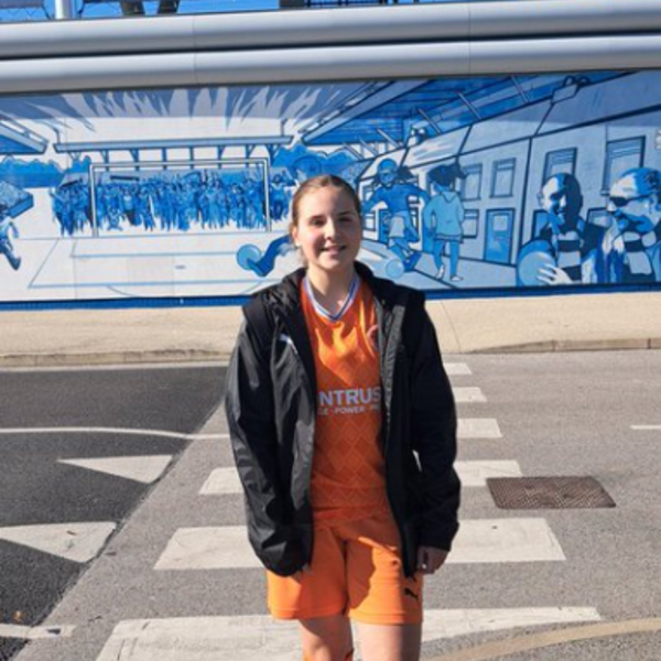 Image of Football favourite: Y8 student Lily continued her superb development with an impressive performance last night for Blackpool ETC in a win over Manchester City