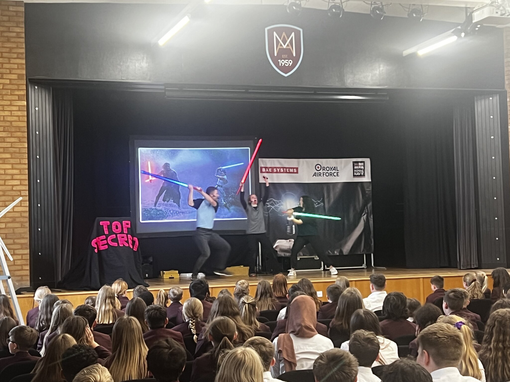 Image of Year 7 students had a BAE roadshow this afternoon