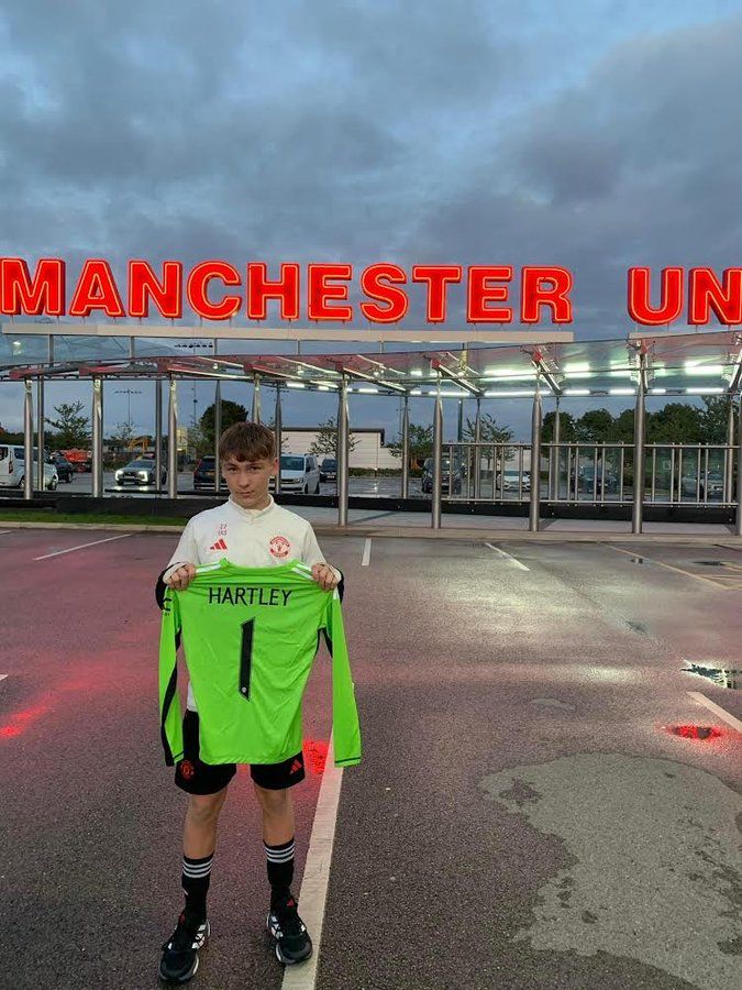 Image of Ambition: Y8 student Bill has recently signed for Manchester United.