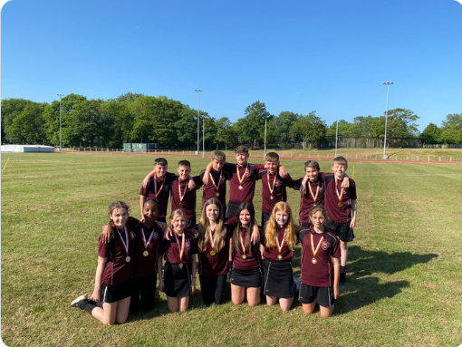 Image of Year 7 Athletics Super 8s: Yesterday we were lucky to have the opportunity to host and be part of the athletics super 8 competition with 5 other schools from Blackpool at Stanley Park!