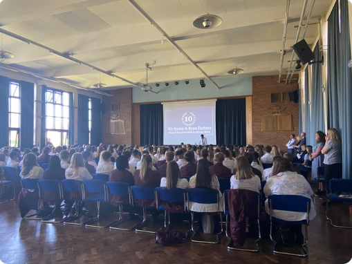 Image of Year 11: Not a dry eye today as the 11s had their leavers' assembly.