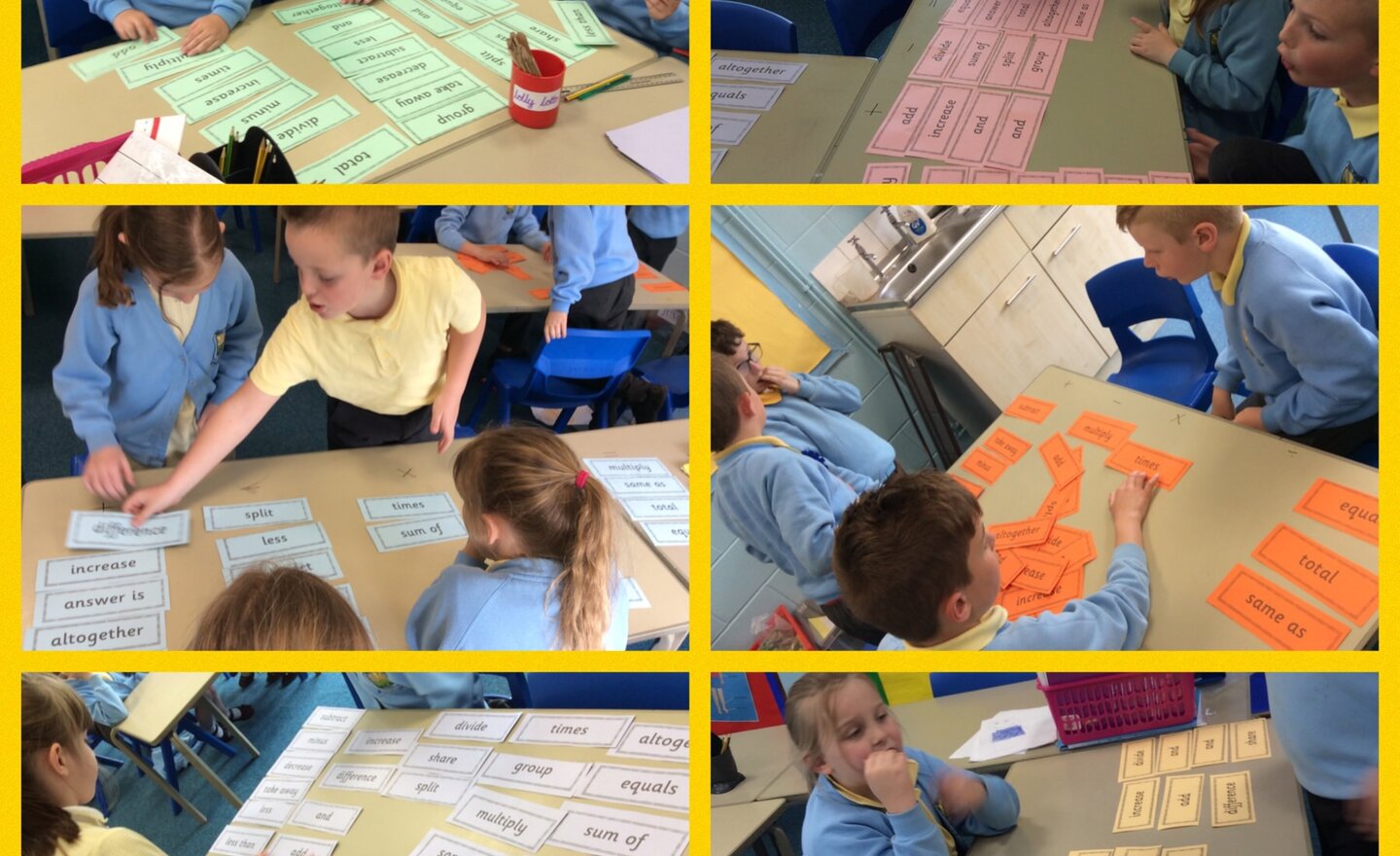 Image of Year 3- Can you sort the maths words? 