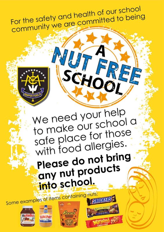 Nut free school Mount Carmel Roman Catholic High School