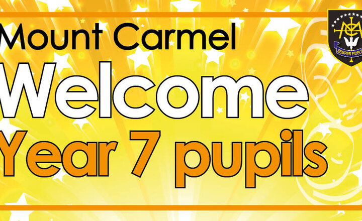 Image of Welcome message to new Year 7 pupils