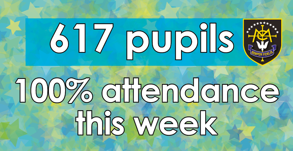 Image of Weekly 100% attendance w/c 8.12.25