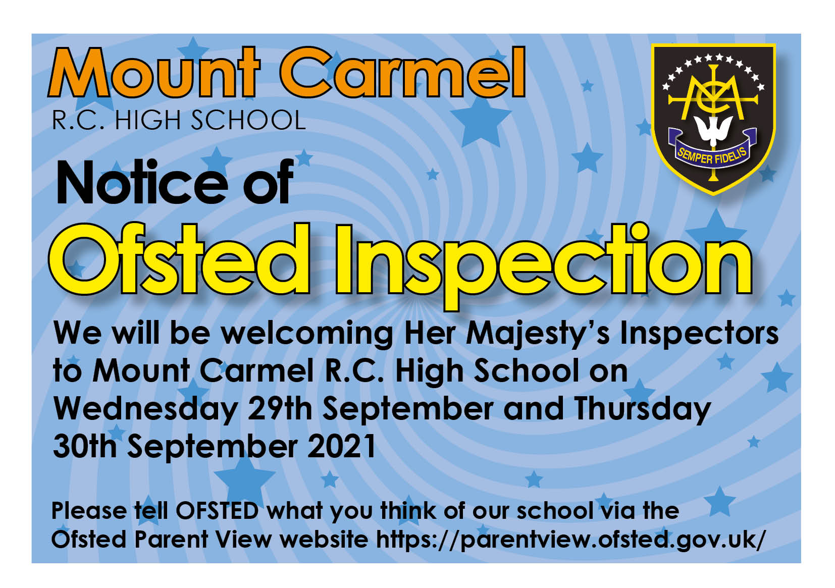 Image of Notice of Ofsted Inspection 