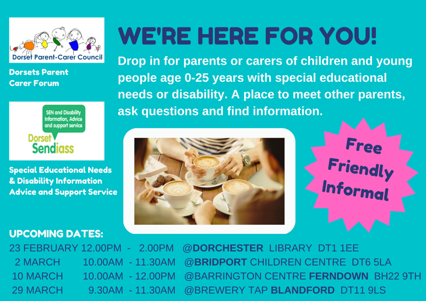 Image of Dorset Parent Carer Council - New Events for Parents and Carers