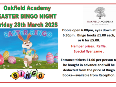 Image of Bingo 28th March 2025