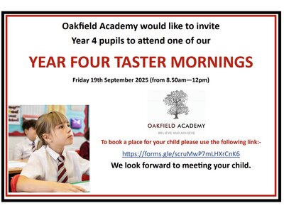 Image of Year 4 Taster Morning on 19.9.25