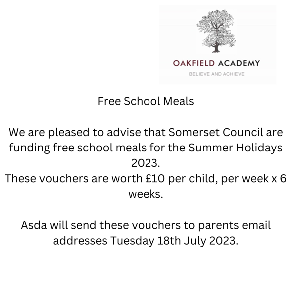 summer holiday free school meals payment 2023