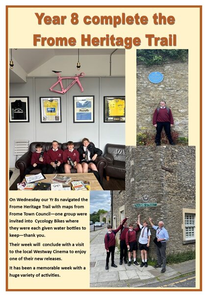 Image of Year 7 complete the Frome Heritage trail