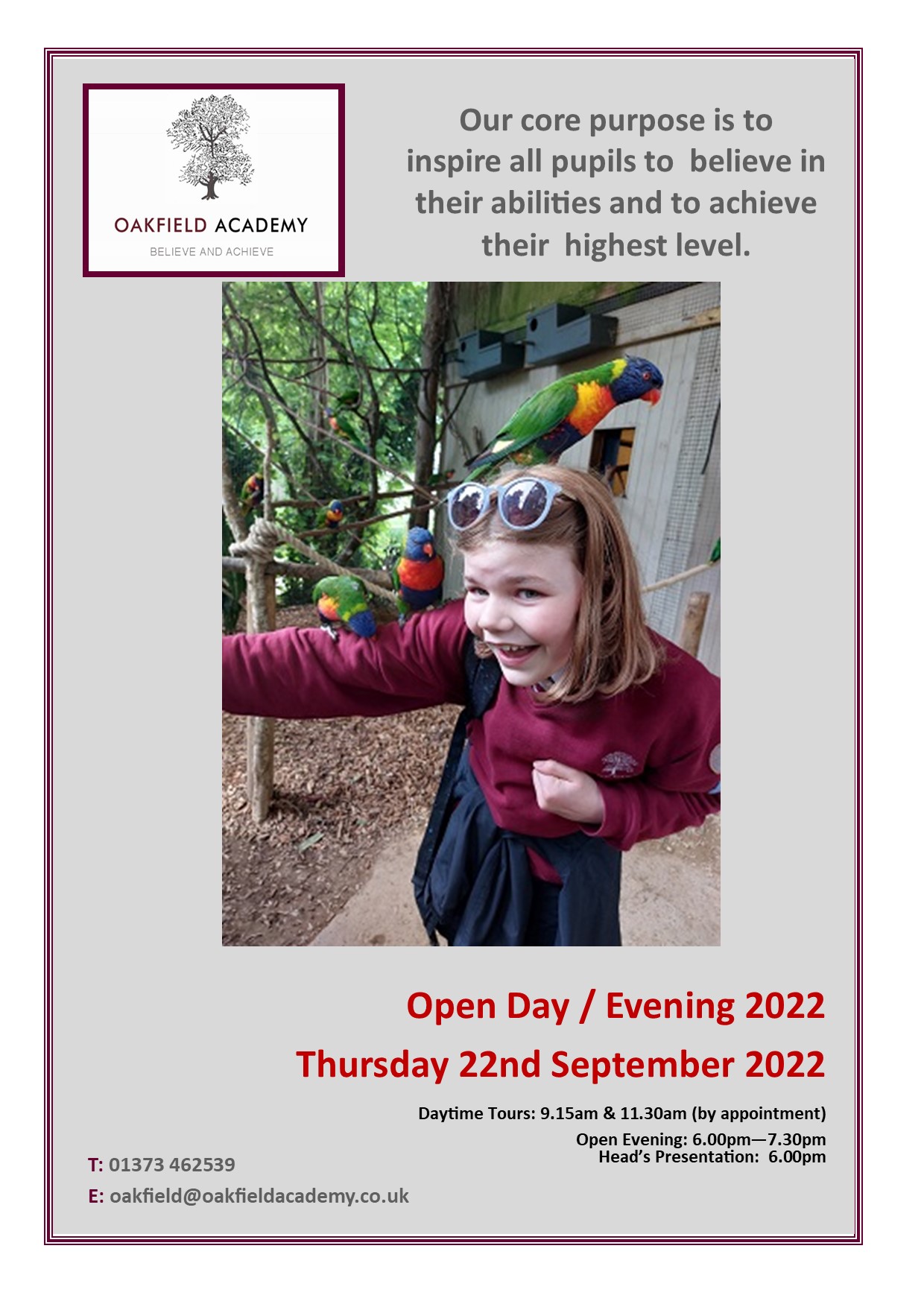 Image of Open day Thursday 22nd September 2022