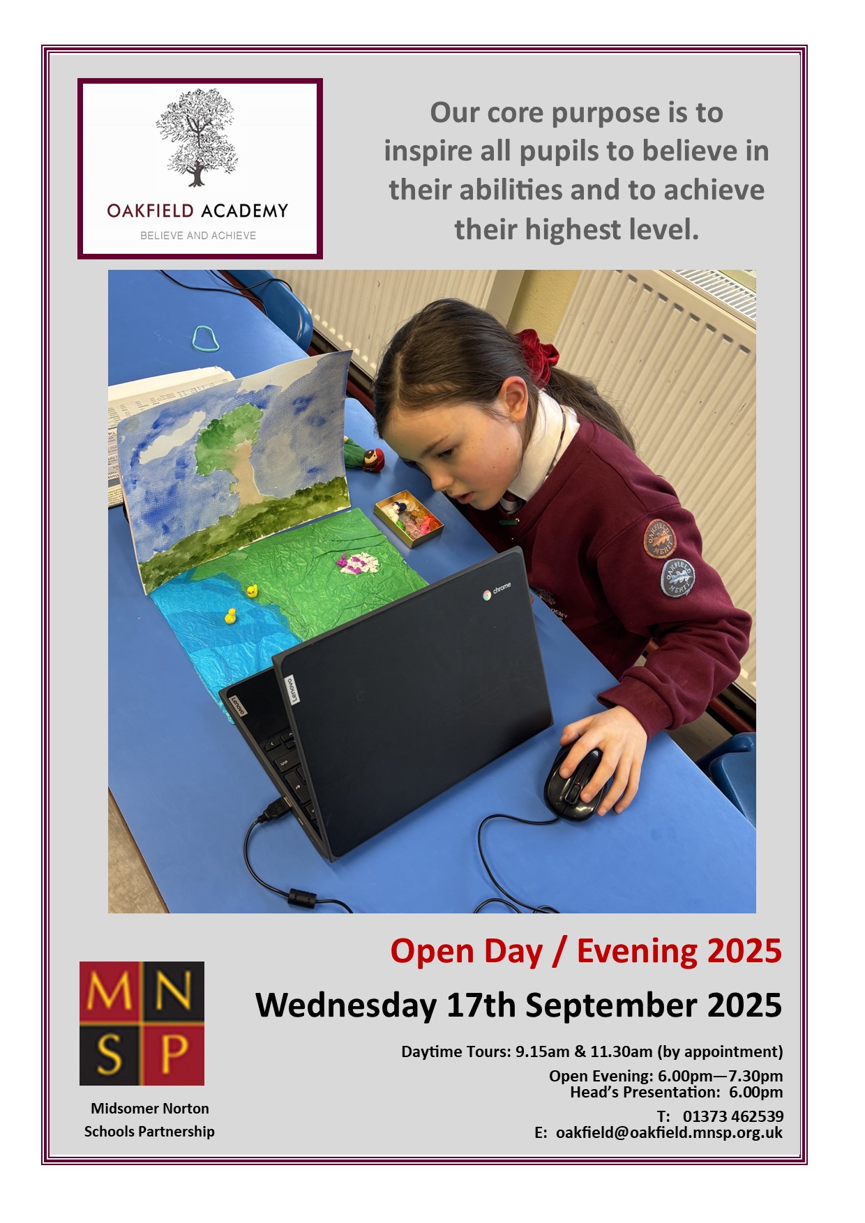 Image of Open Day/Evening 17.9.25