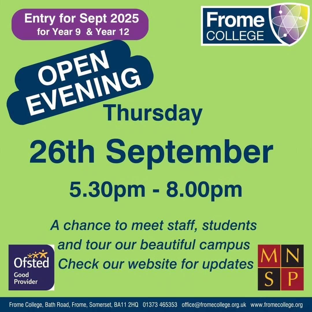 Image of Frome College open Evening 26.9.24