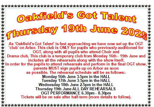 Image of Oakfield's Got Talent