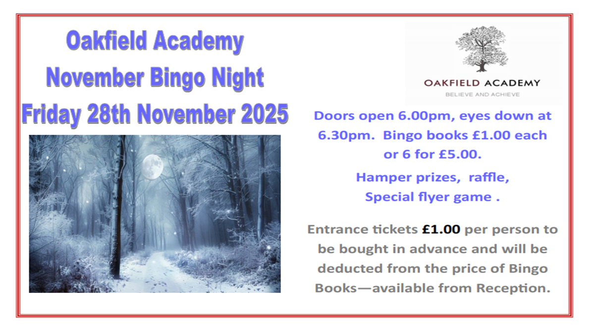 Image of Bingo Friday 28.11.25