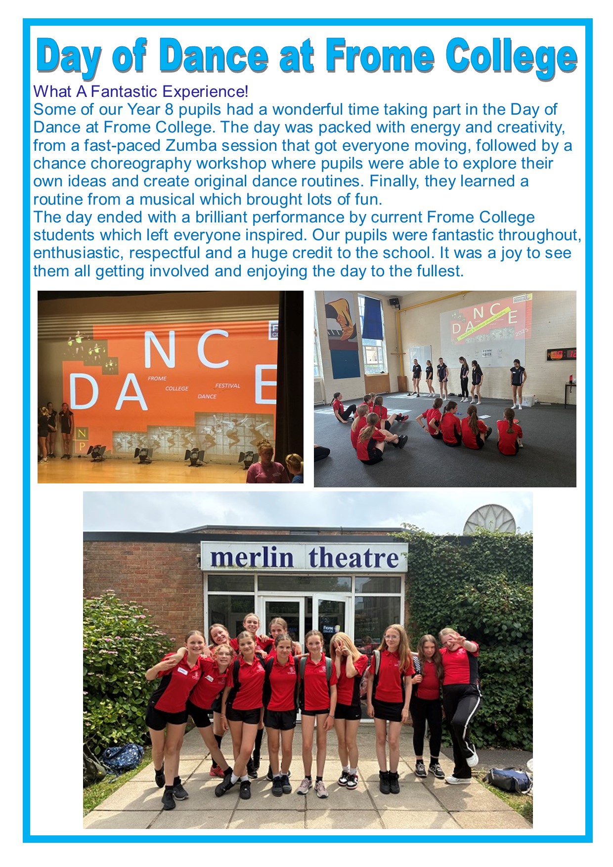 Image of Dance at Frome College July 25
