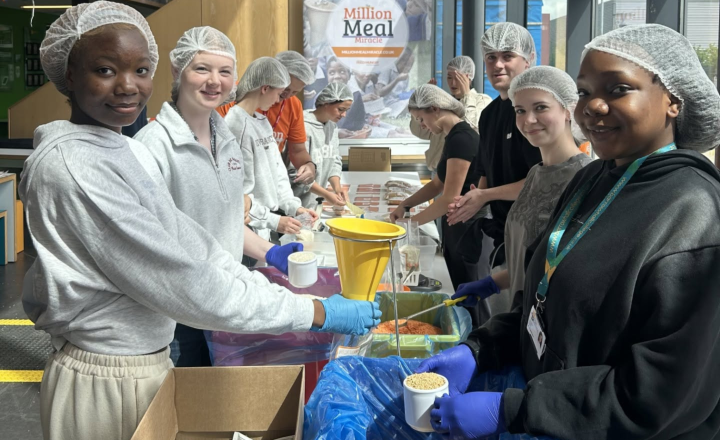 Image of Students pack 5,000 meals for Charity Appeal 